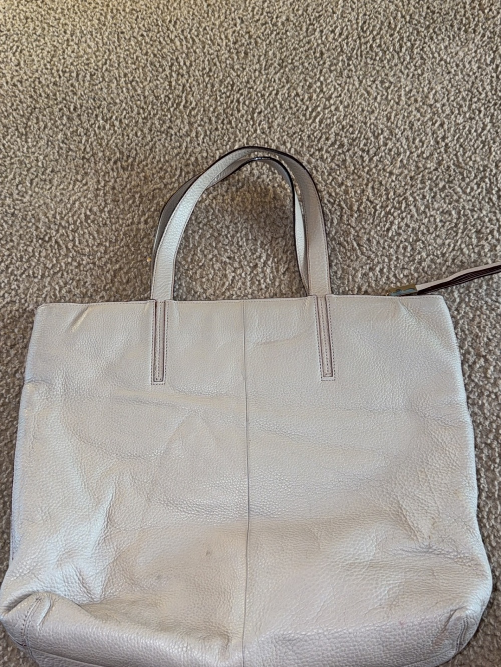 kate spade Pebbled Light Gray Leather Tote - Picture 3 of 7